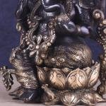 Ganesha Black Edition Brass Statue - 12" Height | Handcrafted Pure Brass Idol